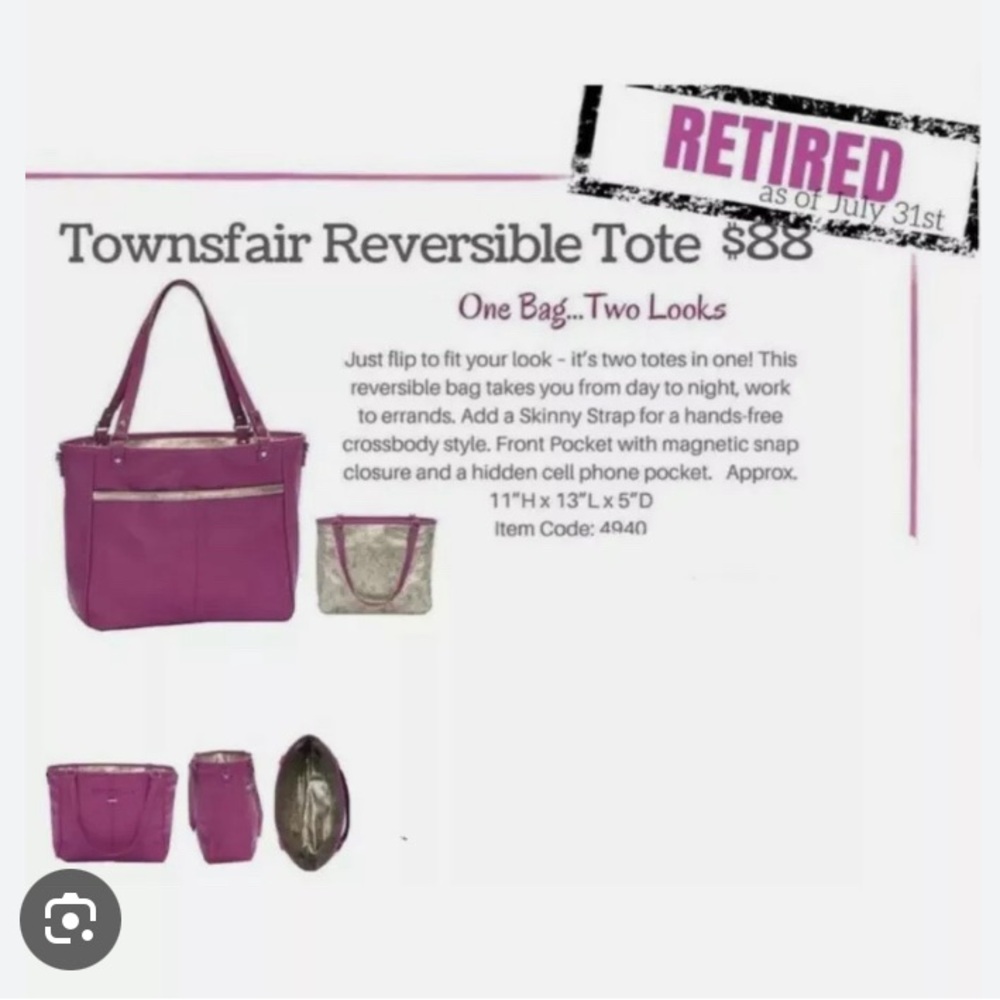Thirty one Townsfair Reversible tote